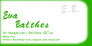 eva balthes business card